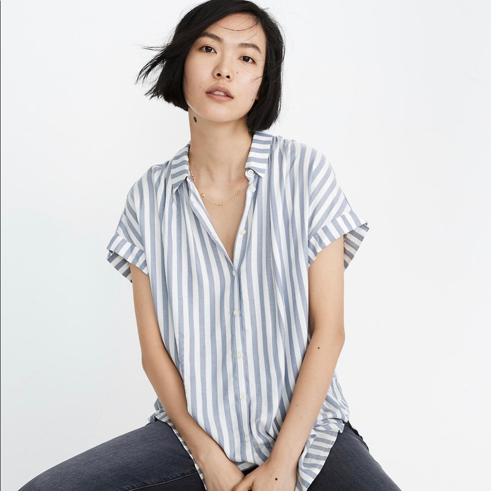 Madewell Central Shirt in Pompano Stripe, S